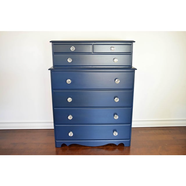 Napoleonic Blue Highboy Dresser Chairish