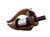 Traditional Vintage Hand-Carved Solid Wood Shoe Wine Bottle Holder With Tropical Motif For Sale - Image 3 of 11