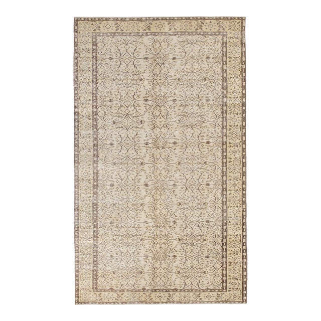 Vintage Decorative Turkish Oushak Rug - 5`3" X 8`10" For Sale