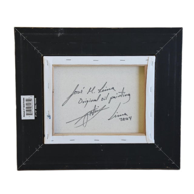 Colorful Mixed Bouquet of Flowers Oil Painting Including the Antiqued Gold Wood Frame For Sale In Los Angeles - Image 6 of 7