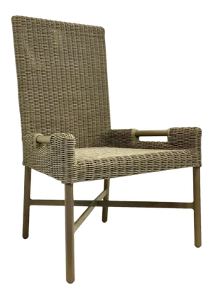 Thomas Pheasant for Baker/McGuire Gray Woven Resin Outdoor Side Chair