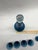 Glass Vintage Mid-Century Modern Cobalt Blue Art Glass Decanter & 5 Cordial Glasses Set With Crystal Bases For Sale - Image 7 of 9