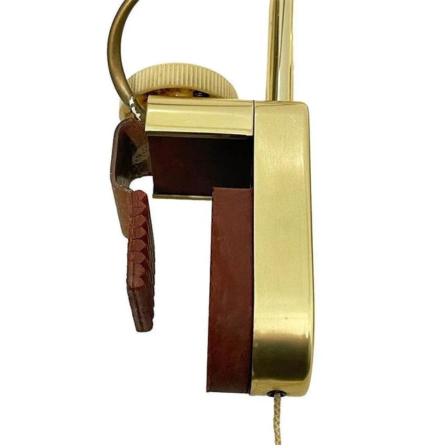 Gold German Reading Lamp attributed to Erco, 1950s For Sale - Image 8 of 13