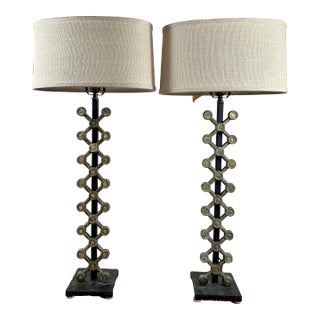 Industrial Lamps a Pair For Sale