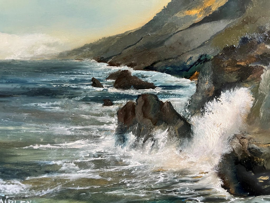 Big Sur Splash, Original Oil Painting by Jessica Fairley | Chairish