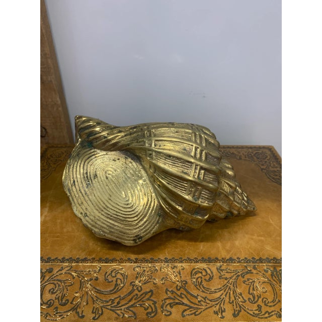 Vintage Set of 3 Brass Sea Shell Sculptures For Sale In Dallas - Image 6 of 12