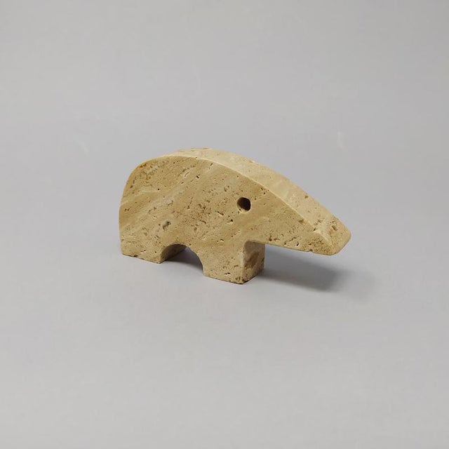 Beige Mid-Century Modern Travertine Anteater Sculptures by Enzo Mari for F.lli Mannelli, 1970s, Set of 4 For Sale - Image 8 of 15