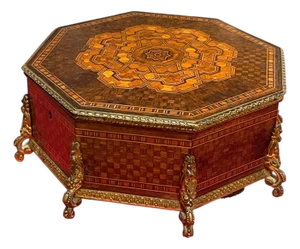 A 19th Century French Ormolu Mounted Parquetry Jewelry Box by Maison Boissier