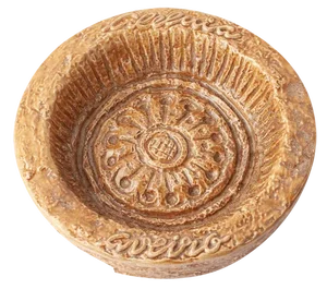 Brown Textured Ceramic Ashtray from Aleluia, 1970s
