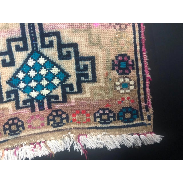 Vintage Turkish Handmade Wool Anatolian Runner Rug For Sale - Image 9 of 11