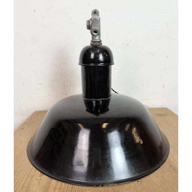 Industrial Black Enamel Pendant Lamp from Aeg, 1930s For Sale - Image 17 of 18
