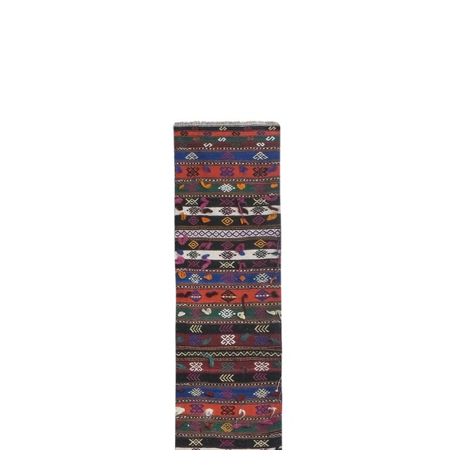 Turkish Handmade Runner Kilim - Stair Extra Long Stair Rug 2'1'' X 25'8'' 24.8" x 307.9" / 63 x 782 Cm Hand woven with...