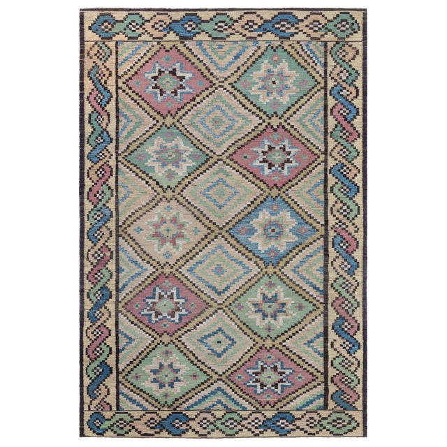 Doris Leslie Blau Mid-20th century Swedish Handmade Wool Rug For Sale