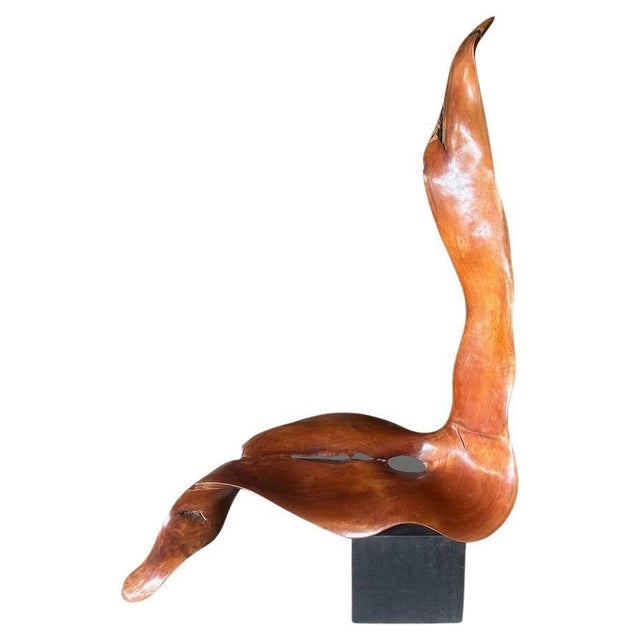 Andrianna Shamaris Mahogany Wood Sculptural Chair or Art Piece For Sale - Image 15 of 18