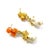 Bochic “Orient” Pearl, Coral & Fancy Sapphire Earrings Set In 18K Gold & Silver - a pair For Sale - Image 4 of 6
