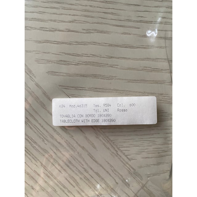 Wine Etro Italian Paisley Tablecloth With Edge 180cm X 280cm (70"x110") For Sale - Image 8 of 8