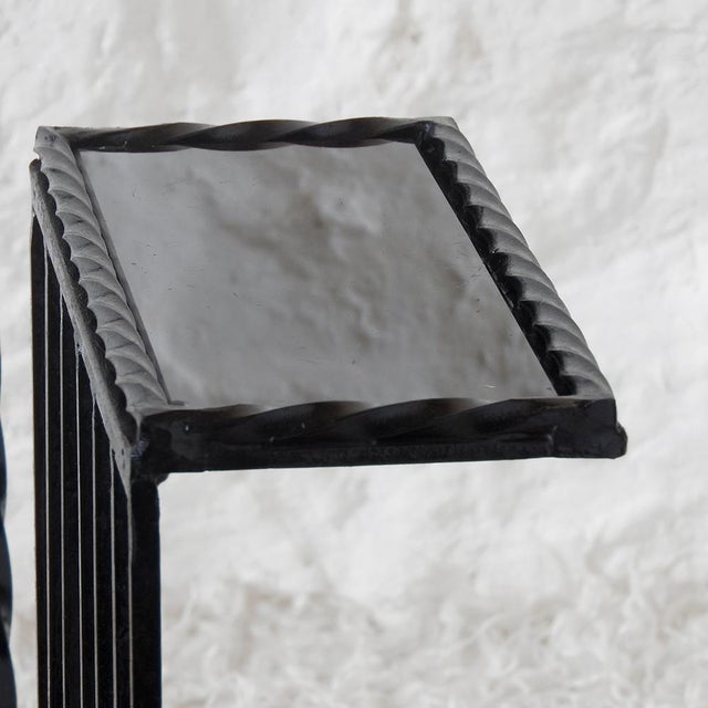 Wrought Iron Magazine Rack with Side Table, France, 1950s For Sale - Image 6 of 13