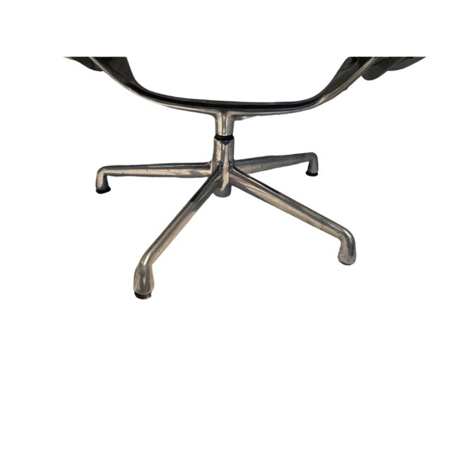 Vintage Eames Lounge Chairs Pair Black Leather Post 1985 For Sale In Los Angeles - Image 6 of 8