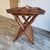 Maitland - Smith Vintage Ralph Lauren Style Bamboo Butler Tray Table With Lyre Base For Sale - Image 4 of 17