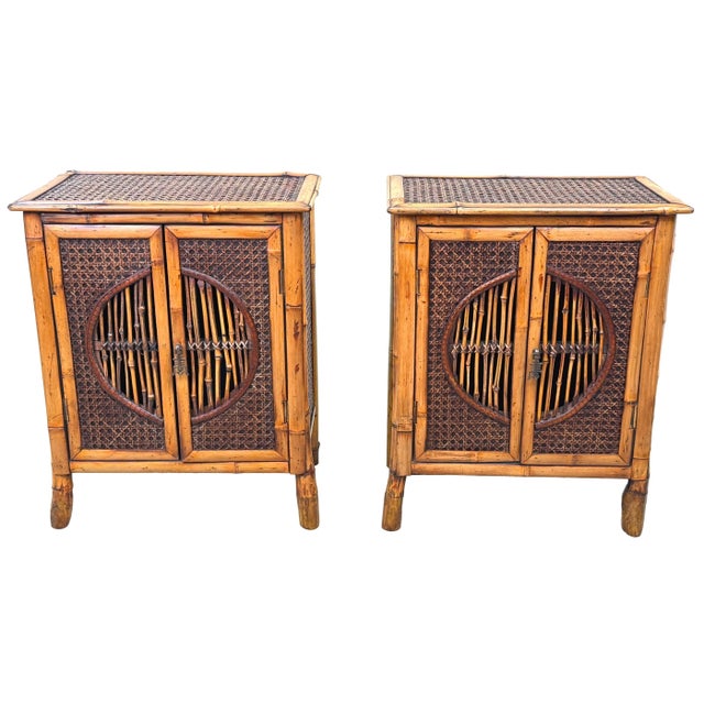 19th Century Aesthetic Table Top Bamboo Cupboards, 1880, Set of 2 For Sale - Image 12 of 13