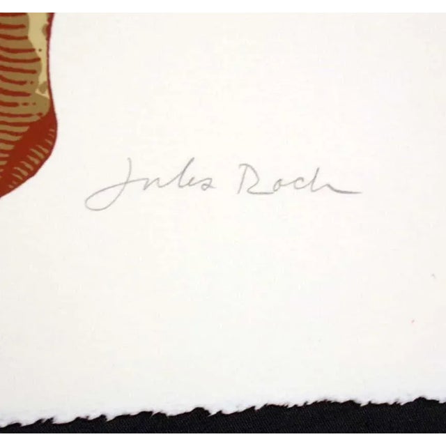 Impressionist Jules Roch "Nutmeg Tree" Hand Signed Art Serigraph on Paper For Sale - Image 3 of 5