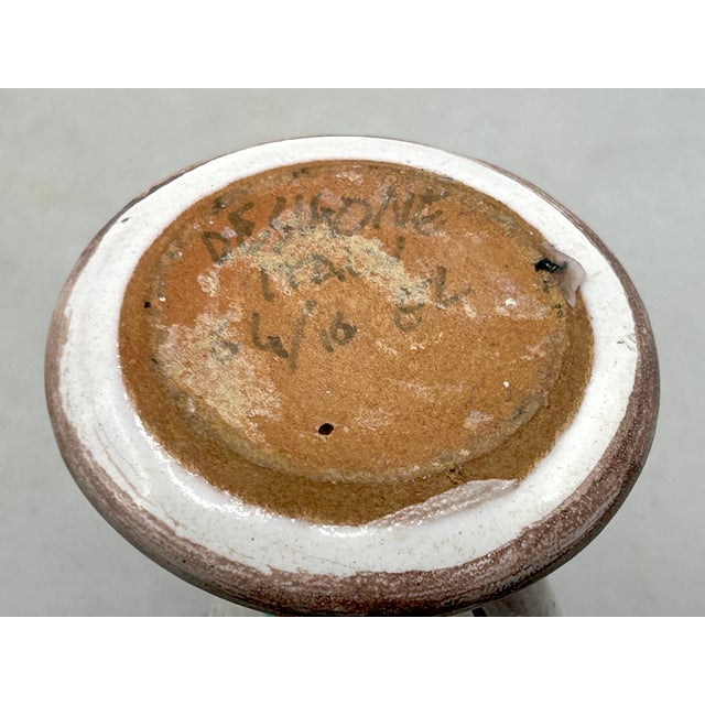 Pair of Vintage Giovanni DeSimone Ceramic Candlestick Holders, Italy For Sale - Image 9 of 9