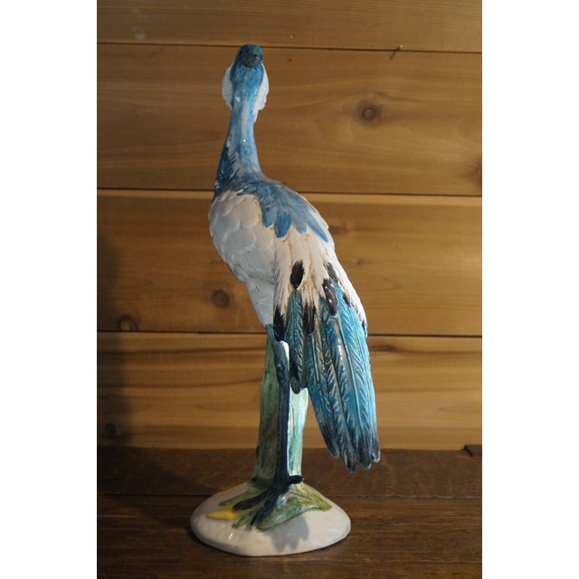 1960s 1960s Italian Ceramic Heron Statue For Sale - Image 5 of 9