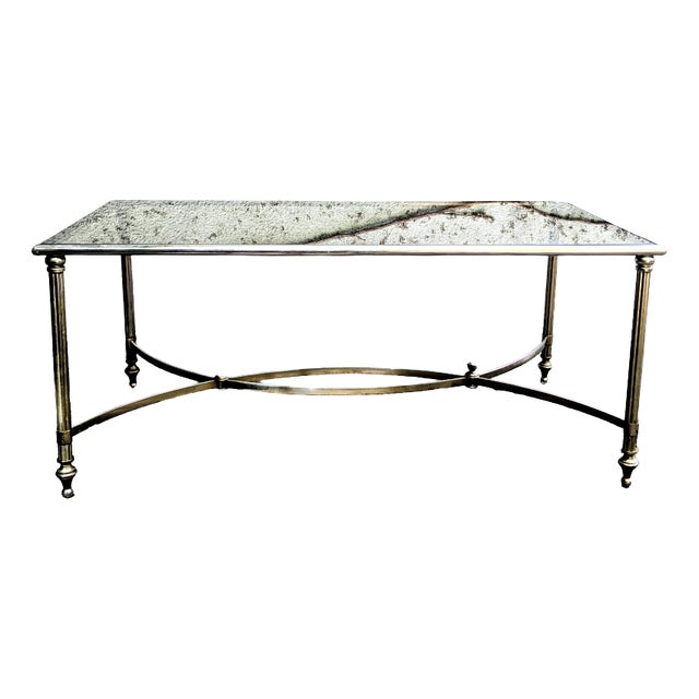 Coffee Table in Metal and Smoked Glass, 1960s For Sale