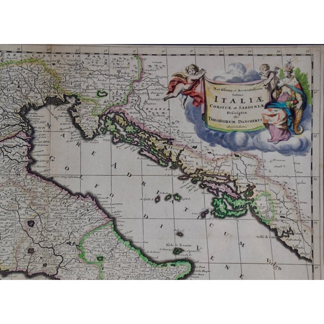 Neoclassical 17th Century Dutch Map of Italy, Sicily, Sardinia, Corsica and Dalmatian Coast, 1690 For Sale - Image 3 of 9
