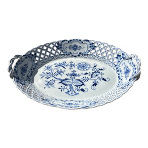 Meissen Reticulated Blue Onion Platter, Circa 1934