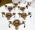 Traditional Set 6 Neoclassic Dolphin Shell Brass Wall Sconces For Sale - Image 3 of 13