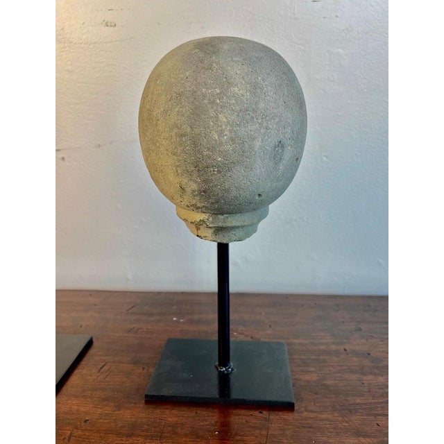 Pair of Mounted Spheres on Iron Bases For Sale - Image 4 of 11
