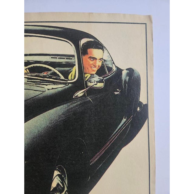 Art Deco Volkswagen Karmann Automobile Advertising Poster, 1930s For Sale - Image 4 of 8