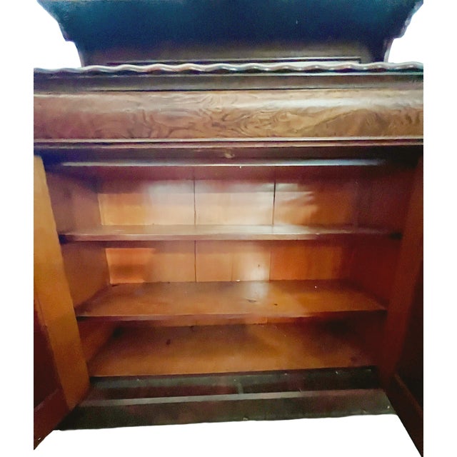 Large Victorian Mahogany & Rosewood Server Sideboard Chiffonier Buffet Turn of the Century For Sale - Image 9 of 10