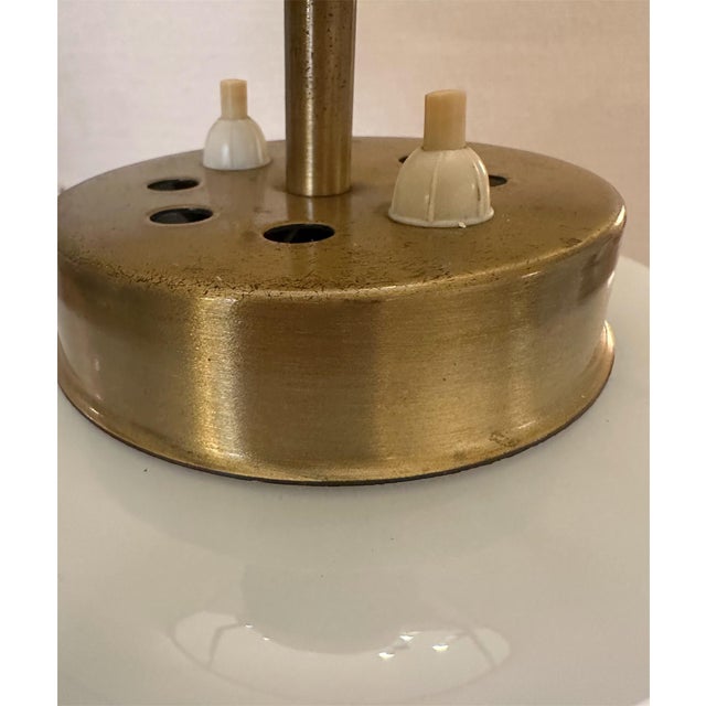 1960s Brass and Opaline Table Lamp by Reggiani, Italy, 1960s For Sale - Image 5 of 7