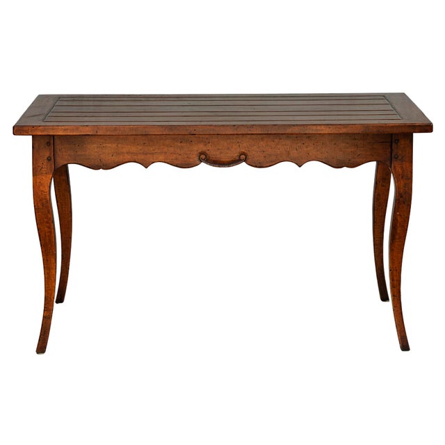 Large Vintage French Style Wood Desk W/Laptop Drawer For Sale - Image 10 of 13