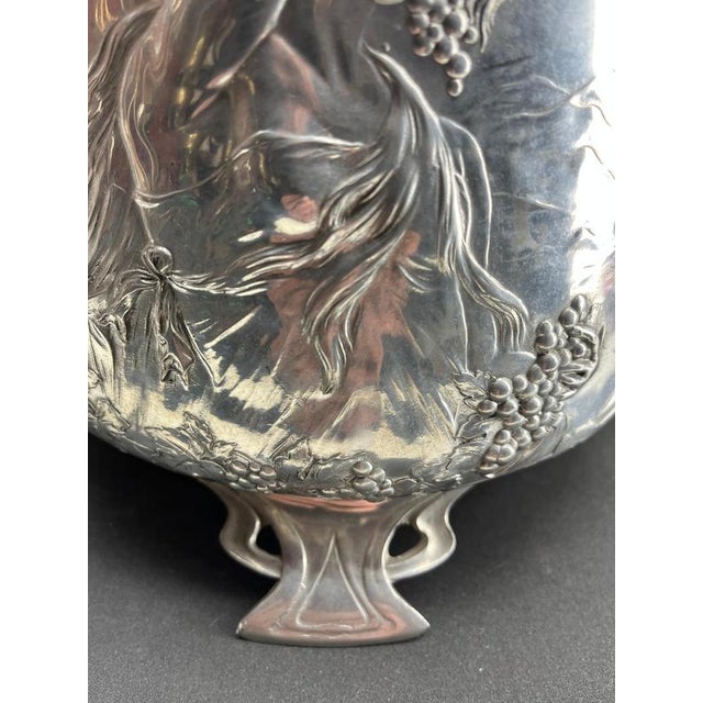 Art Nouveau Pewter Punch Bowl in the style of WMF, 1950s For Sale - Image 9 of 10