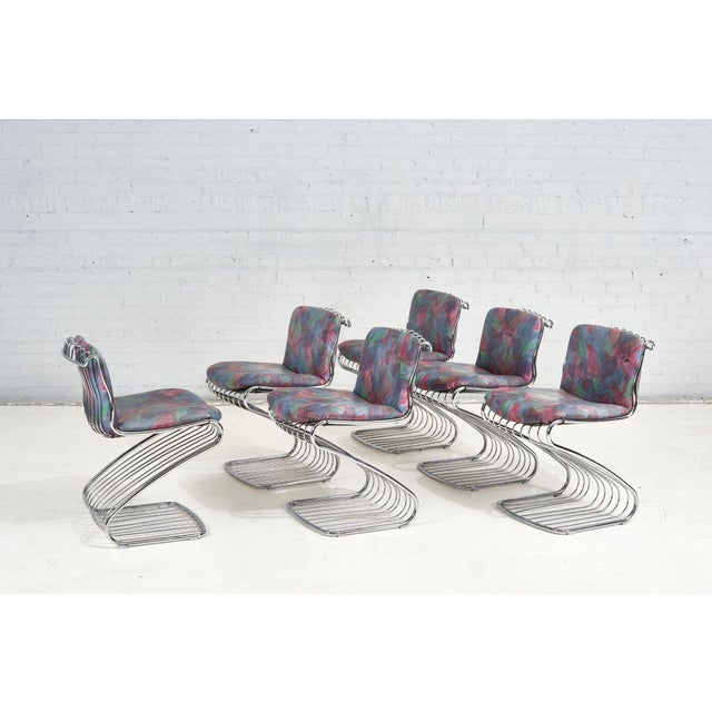 6 Steel Gastone Rinaldi Dining Chairs for Rima, Italy 1970 For Sale - Image 4 of 12
