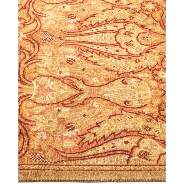 Mogul Collection Hand-Knotted Runner - Yellow 2' 8" x 13' 6" For Sale - Image 4 of 9