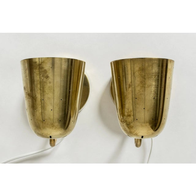 Mid-Century Brass Table or Wall Lights from Boréns, 1950s, Set of 2 For Sale - Image 6 of 9