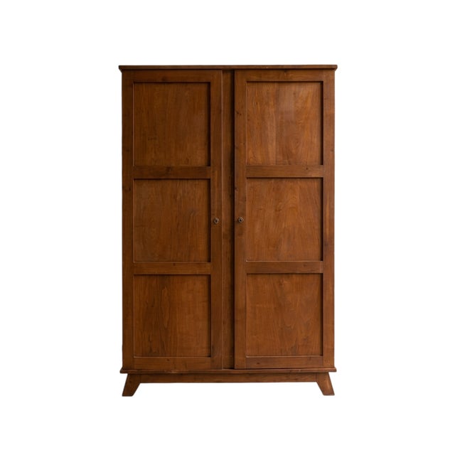 Wood Vintage Wardrobe by René Gabriel, 1945 For Sale - Image 7 of 7