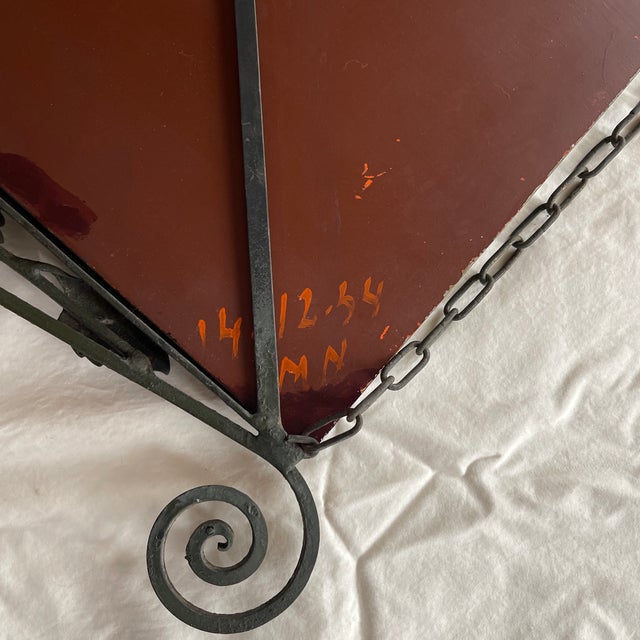 Vintage French Art Deco Mirror With Floral Motif, 1930’s For Sale - Image 12 of 12