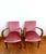 Art Deco Pink Velvet Moustache Armchairs, 1940s, Set of 2 For Sale - Image 3 of 11