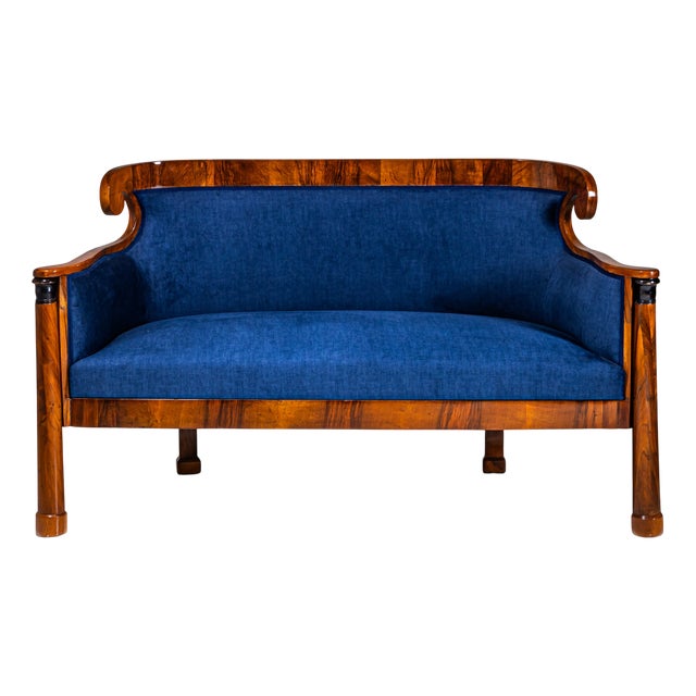 Biedermeier Sofa in Walnut, Austria, 1830s For Sale