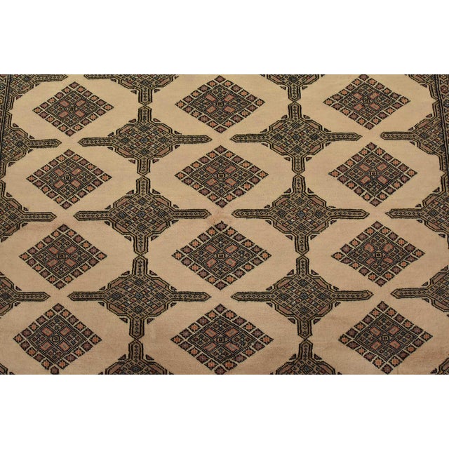 2020s Bokhara Jaldar Rug 5’7” X 7’8” Beige Wool Tribal Hand-Knotted Oriental Carpet For Sale - Image 5 of 12