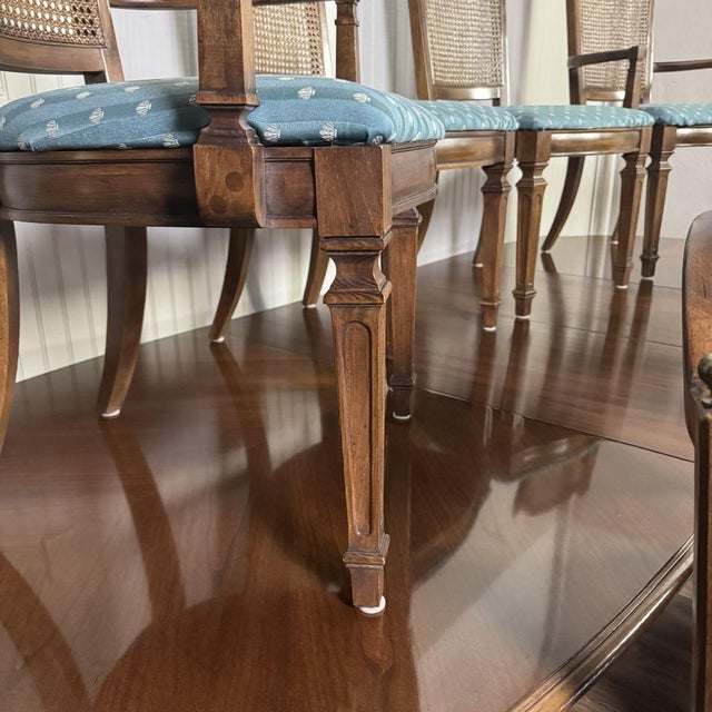 Wood Vintage Italian Provincial Thomasville Cellini Dining Set For Sale - Image 7 of 18