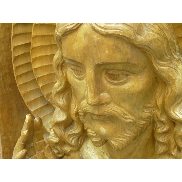 Anthroposophical Jesus Sculpture, 1940s, Limewood For Sale - Image 4 of 11