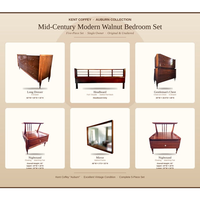 Few Mid-Century Modern bedroom suites remain complete after more than six decades. Fewer still have remained in the hands...