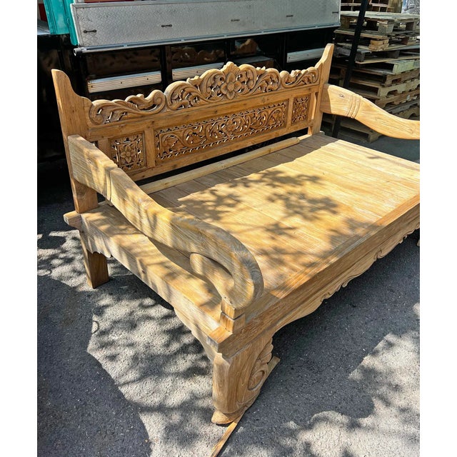 Tan Kurta Teak Daybed Twin Size For Sale - Image 8 of 9