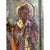 Antique Orthodox Icon with 3 Saints on Gilded Tempera Wooden Board For Sale - Image 4 of 10